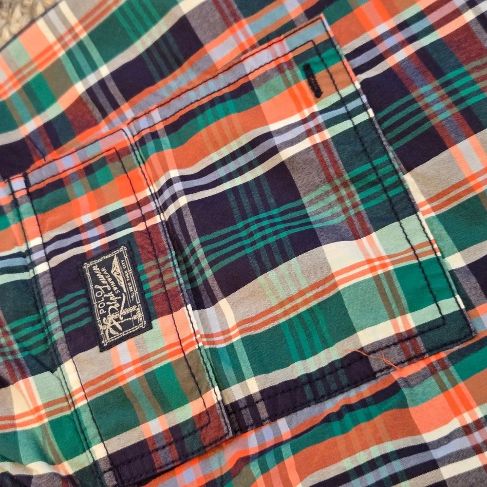 Polo Ralph Lauren Swim Trunks Mens XL Colorful Plaid Drawstring Mesh Lined NEW
